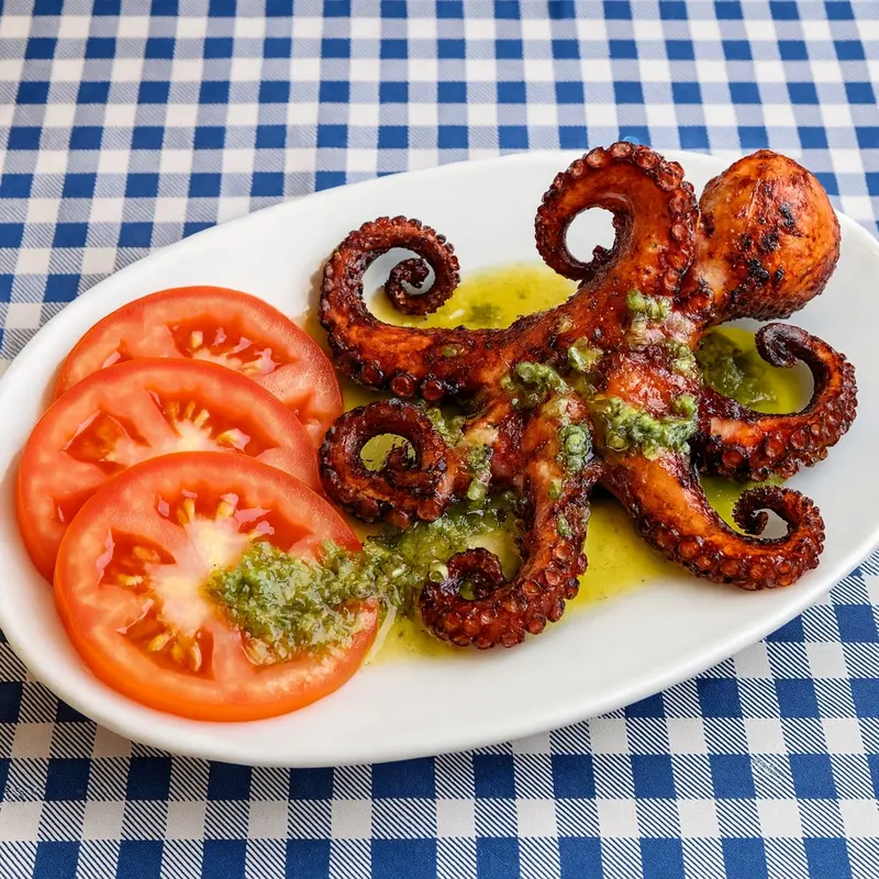 Poulpe araignée grillé